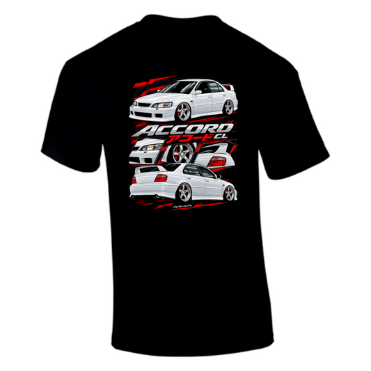 CP-262 Accord CL Type R White Collage T-Shirt Schwarz