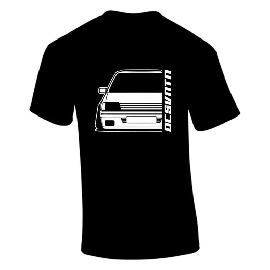 Peugeot 205 GTI BJ 1984 T-Shirt Vorderseite mit Schriftzug, schwarzes Car Shirt Design