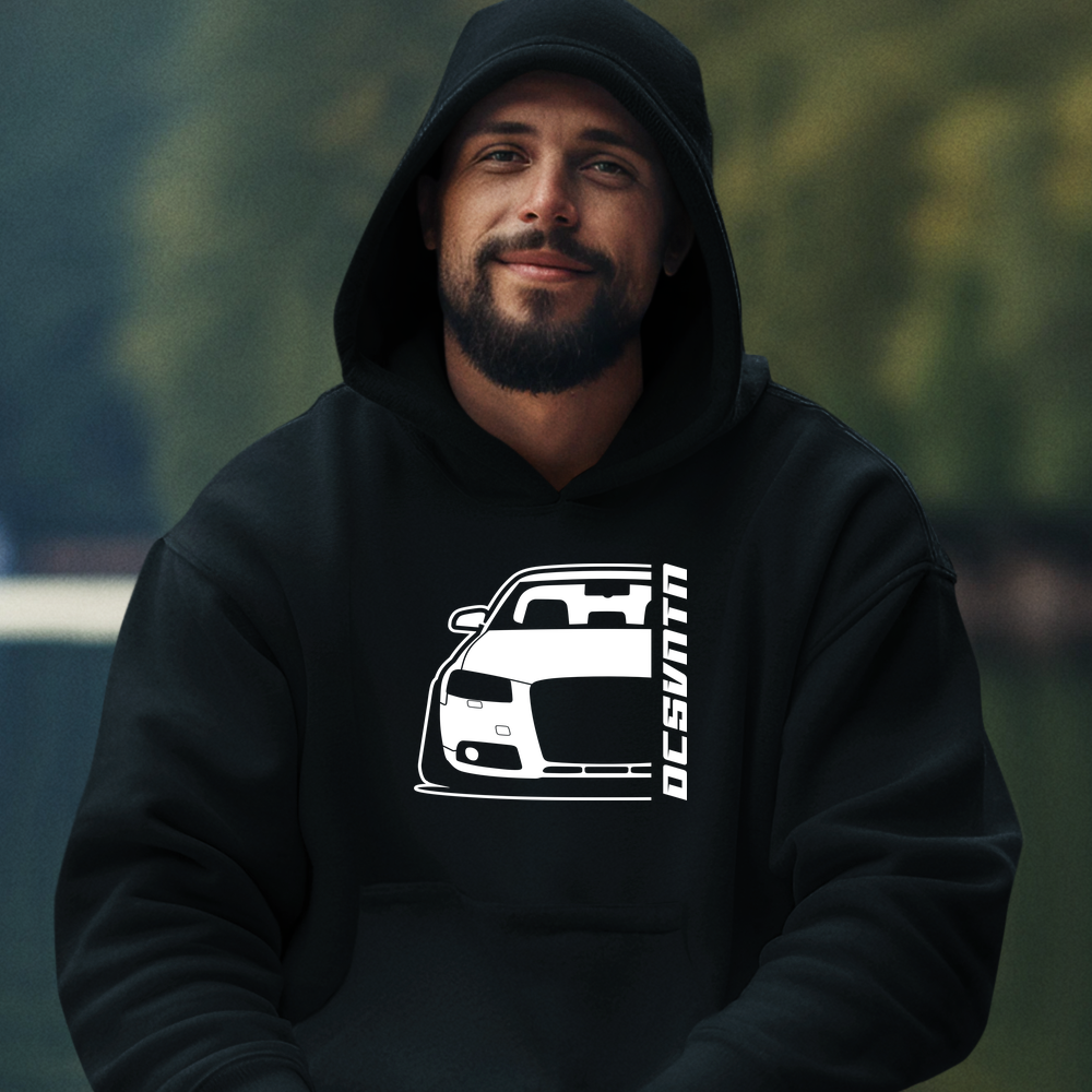Audi A3 8P Hoodie mit Print, Auto Hoodie für Audi Fans Baujahr 2003