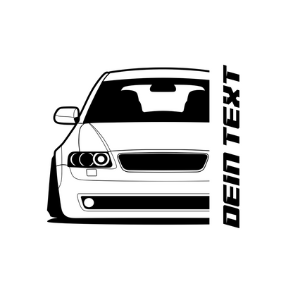 Audi S3 8L T-Shirt mit personalisierbarem Seitenschriftzug für Audi Fans