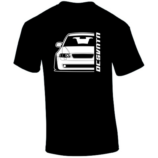 Audi S3 8L T-Shirt Vorderseite mit Schriftzug, schwarzes Car Shirt Design