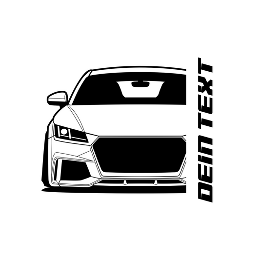 2.	Audi TT RS FV T-Shirt mit personalisierbarem Seitenschriftzug für Audi Fans