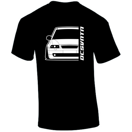 1.	Audi S3 T-Shirt Vorderseite mit Schriftzug, schwarzes Car Shirt Design