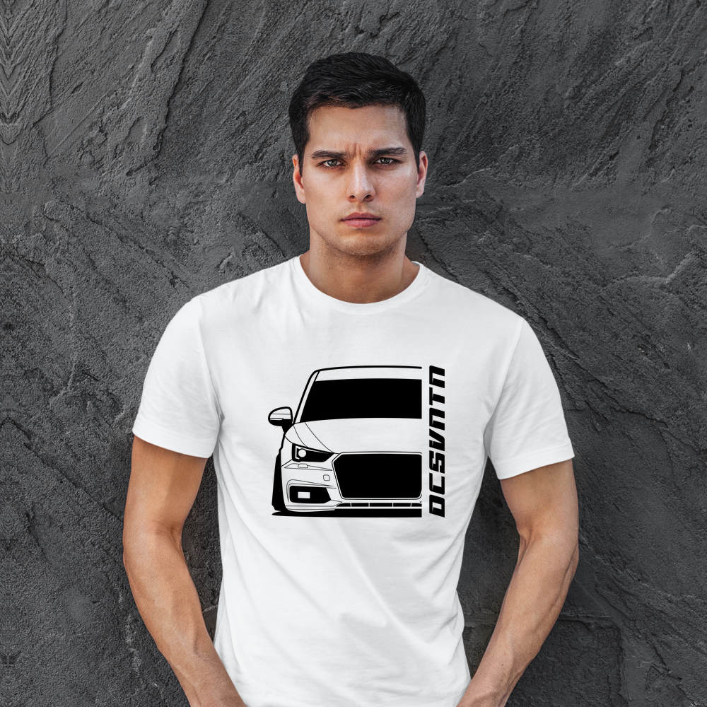 4.	Audi A1 Sportback T-Shirt mit Print, Car Shirt für Audi Fans Baujahr 2015