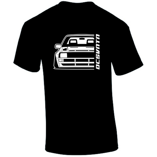 1.	Audi UR Quattro T-Shirt Vorderseite mit Schriftzug, schwarzes Car Shirt Design