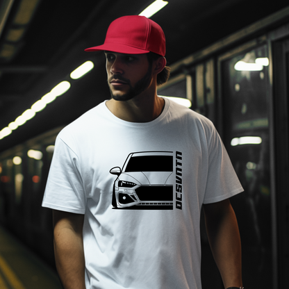 4.	Audi RS5 Sportback T-Shirt mit Print, Car Shirt für Audi Fans Baujahr 2019
