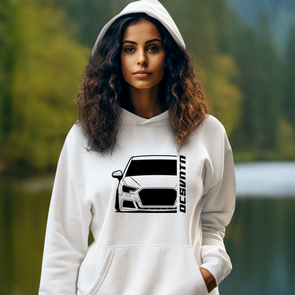 5.	Audi A3 Sportback Hoodie mit Print, Auto Hoodie für Audi Fans Baujahr 2017