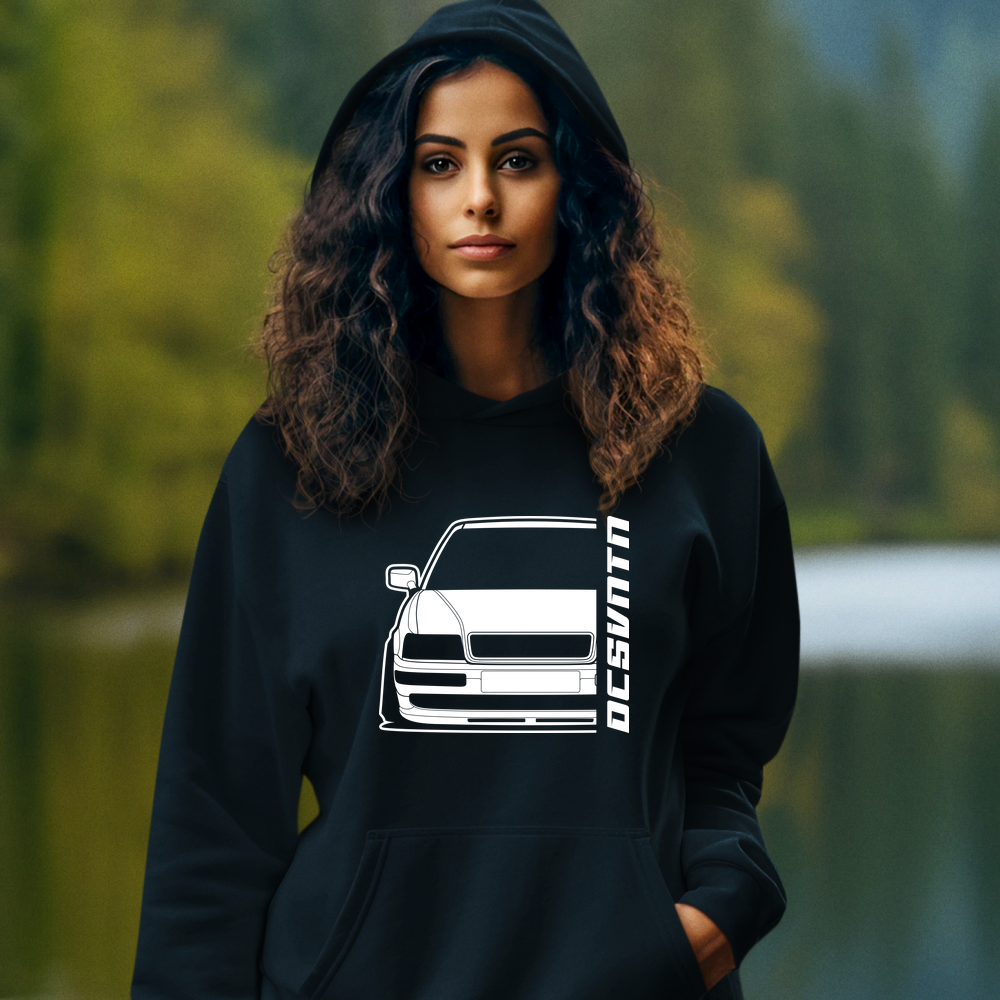 5.	Audi 80 Quattro S2 B4 Hoodie mit Print, Auto Hoodie für Audi Fans Baujahr 1992