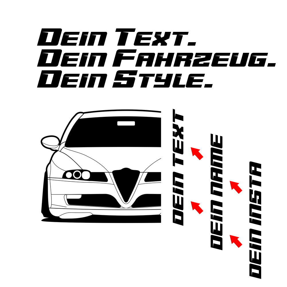 Alfa Romeo GT BJ 2003 – personalisierbares Shirt & Hoodie