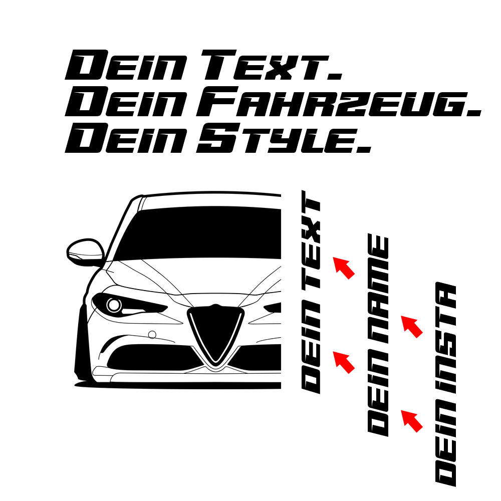 Alfa Romeo Giulia MY 2016 – customizable Shirts & Hoodies