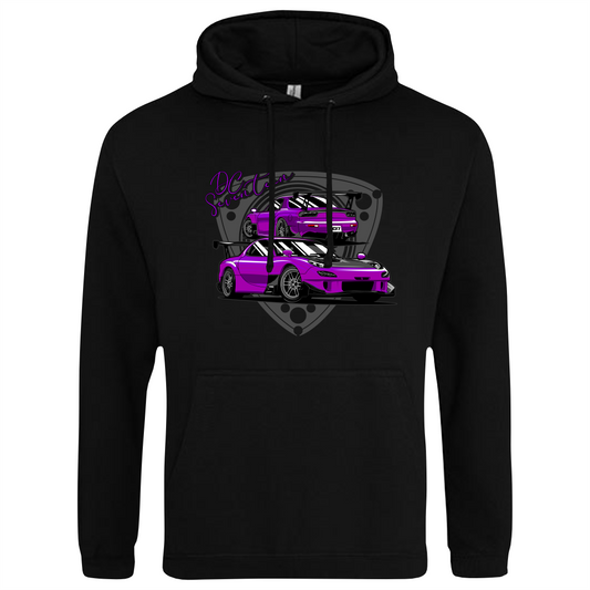 CP-020 Mazda RX7 Lila Wankel Hintergrund Hoodie