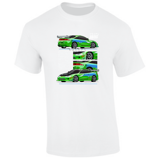 CP-085 Mitsubishi Eclipse Paul Walker Brust T-Shirt