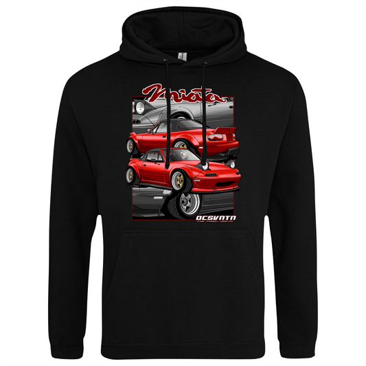 CP-089 Mazda MX5 NA Red Widebody Hoodie schwarz