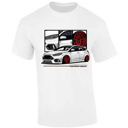 CP-096 Ford Focus White T-Shirt weiß
