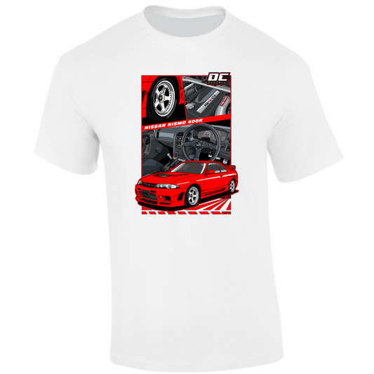 CP-099 Nissan Skyline R33 GTR Nismo 400R T-Shirt weiß