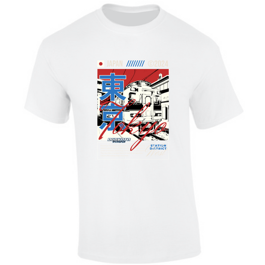 CP-104 Japan Tokio Retro T-Shirt weiß