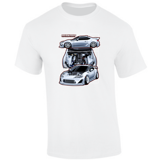 CP-105 GT86 BRZ JDM T-Shirt weiß