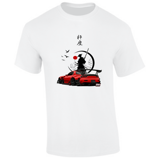 CP-115 Mazda RX7 Widebody Samurai T-Shirt weiß
