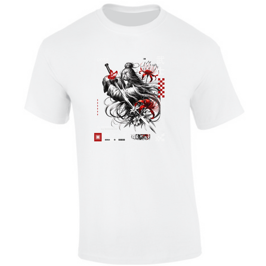 CP-203 Samurai Long Haired T-Shirt weiß