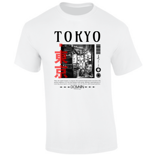 CP-206 Tokio Downtown by night T-Shirt weiß