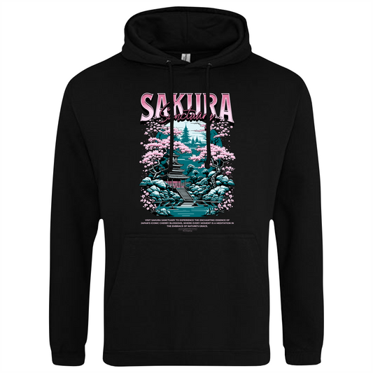 CP-208 Sakura Cherry Blossom Hoodie schwarz