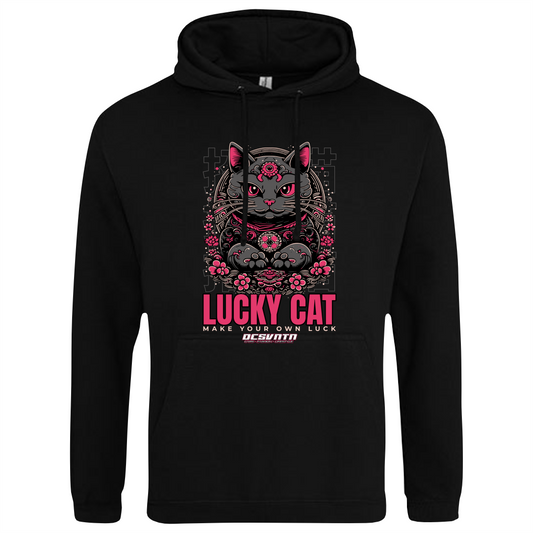 CP-209 Lucky Cat Japan Hoodie schwarz