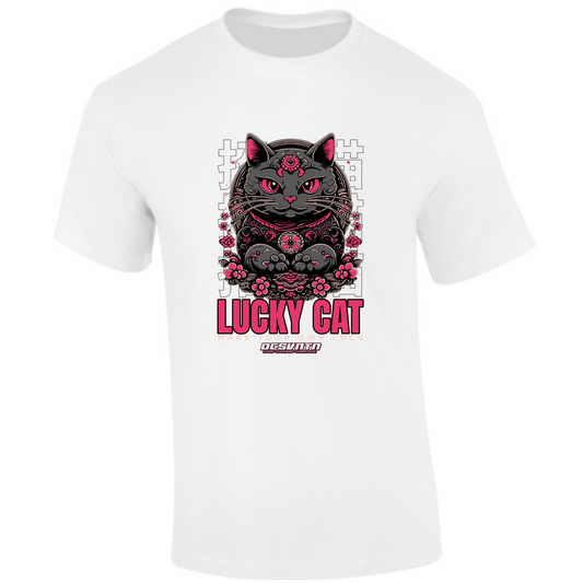 CP-209 Lucky Cat Japan T-Shirt weiß