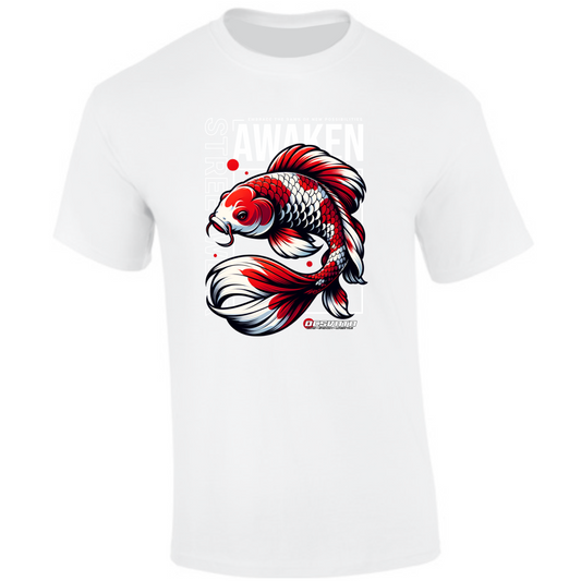CP-215 Awaken Koi Streetwear T-Shirt weiß