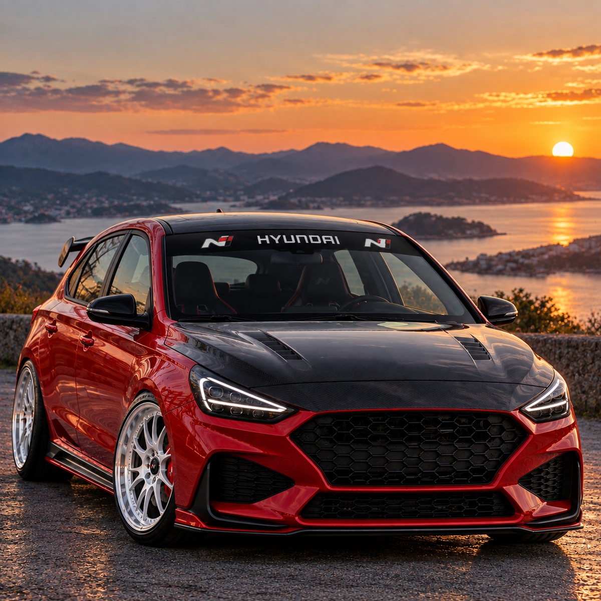 Hyundai N Banner Schwarz