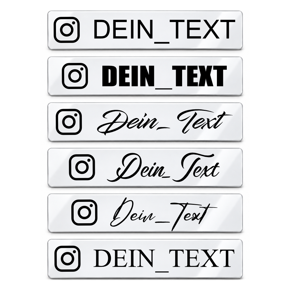 Dein EU Kennzeichen Weiß Instagram