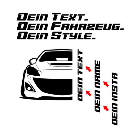 Mazda 3BL MPS BJ 2006 – personalisierbares Shirt & Hoodie