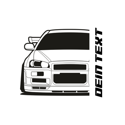 Nissan Skyline R34 GTR Spoiler BJ 1999 – personalisierbares Shirt & Hoodie