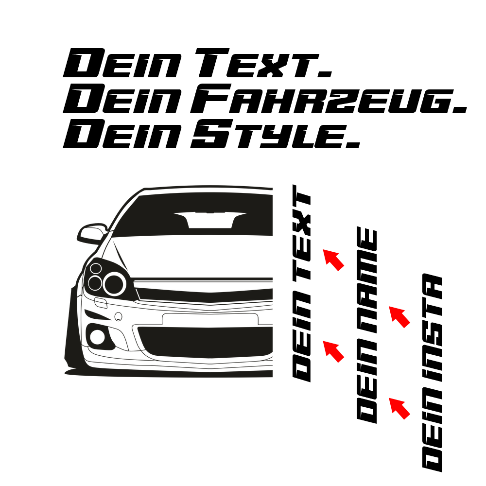 Opel Astra H BJ 2004 – personalisierbares Shirt & Hoodie
