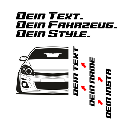 Opel Astra H BJ 2004 – personalisierbares Shirt & Hoodie