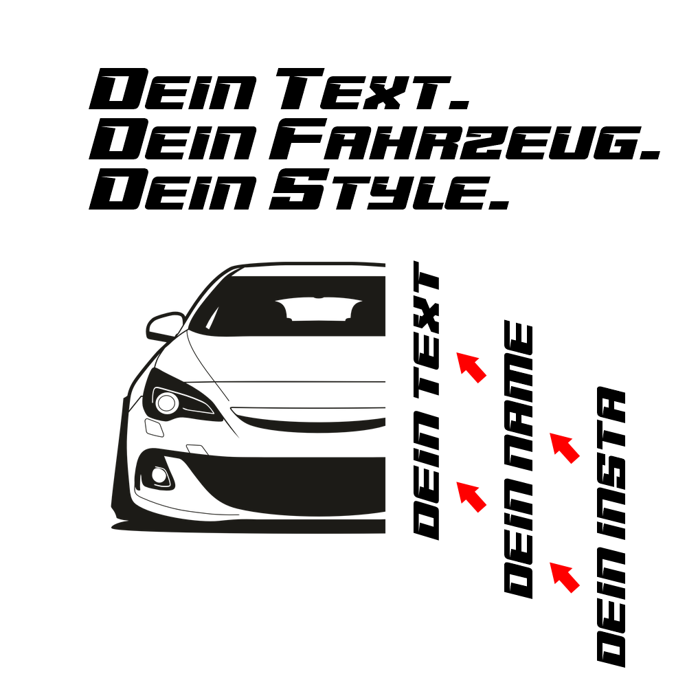 Opel Astra J OPC 2012 model – customizable Shirts & Hoodies