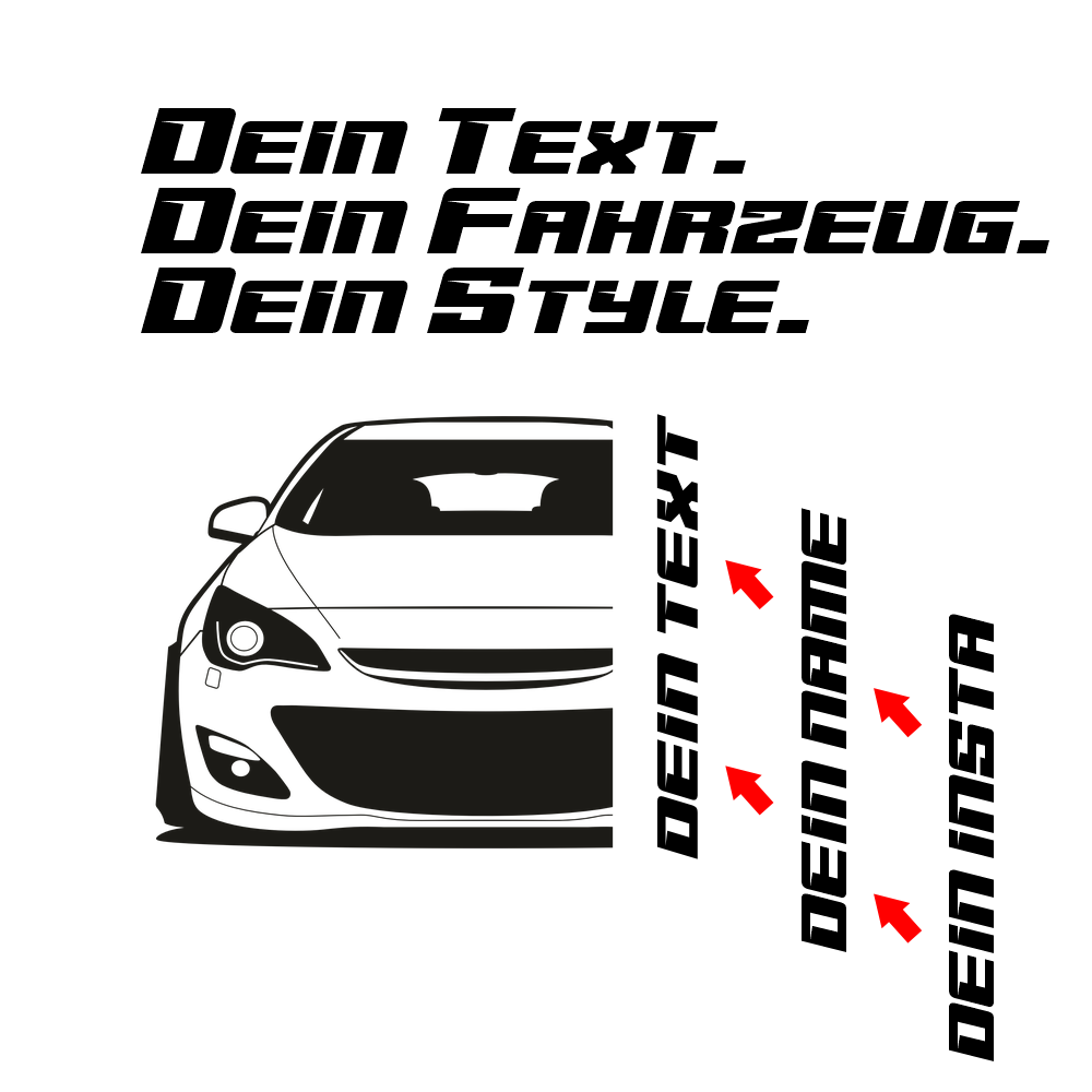 Opel Astra J BJ 2009 – personalisierbares Shirt & Hoodie