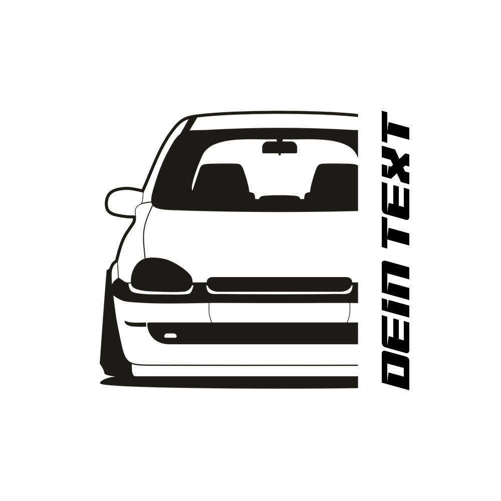 Opel Corsa B BJ 1993 – personalisierbares Shirt & Hoodie