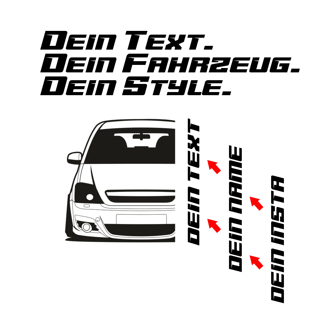 Opel Meriva A Facelift BJ 2006 – personalisierbares Shirt & Hoodie