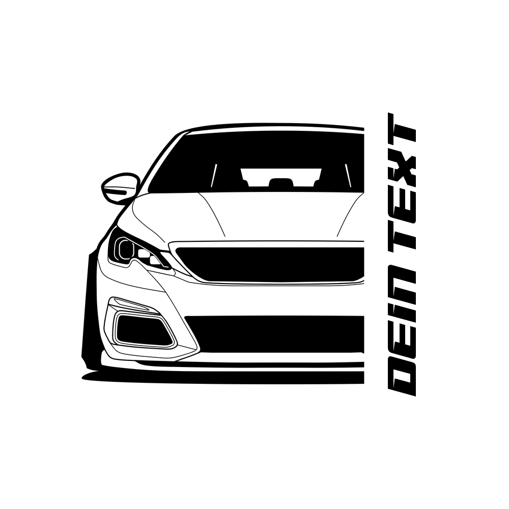 Peugeot 308 GTi MY 2019 – customizable Shirts & Hoodies