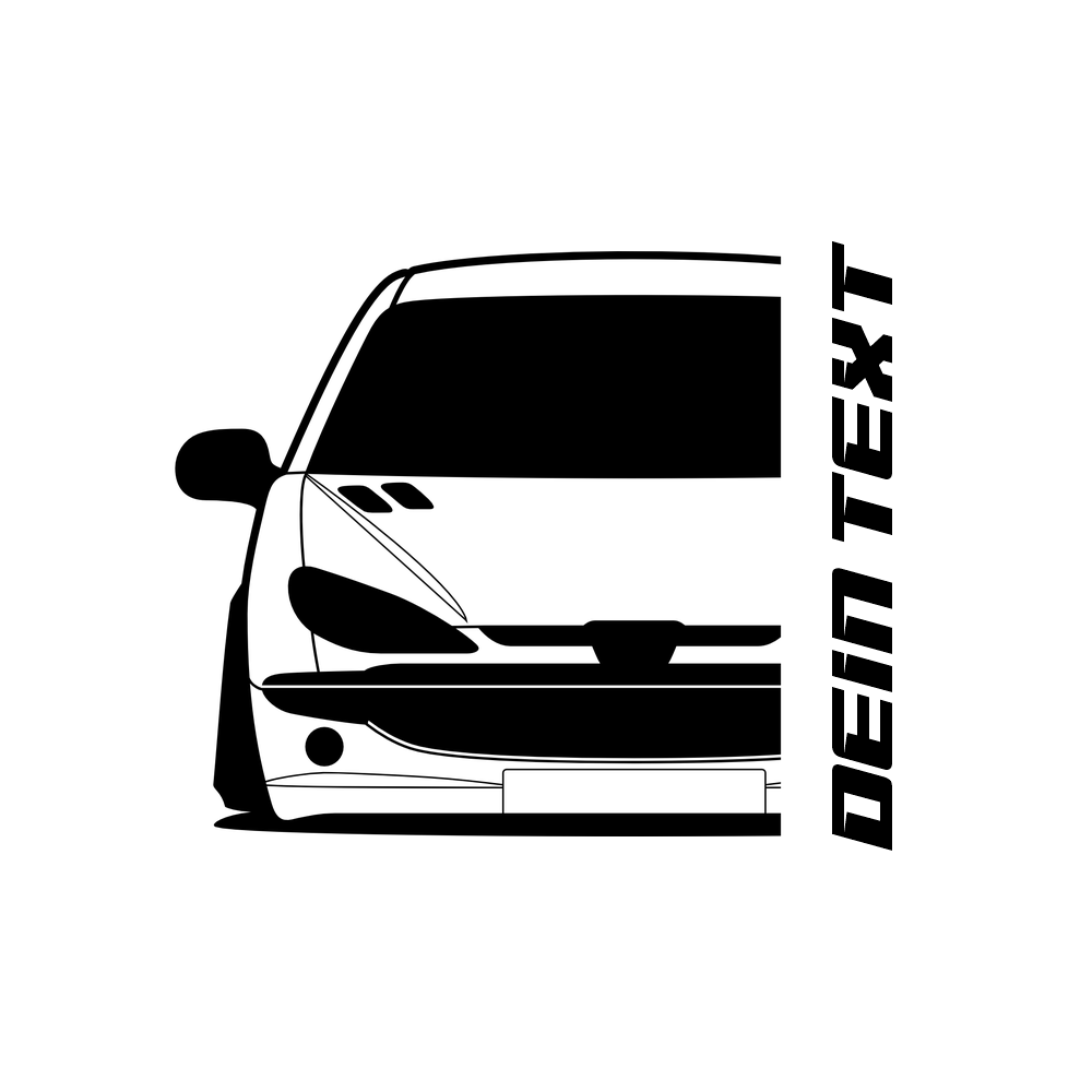 Peugeot 206 BJ 1998 – personalisierbares Shirt & Hoodie