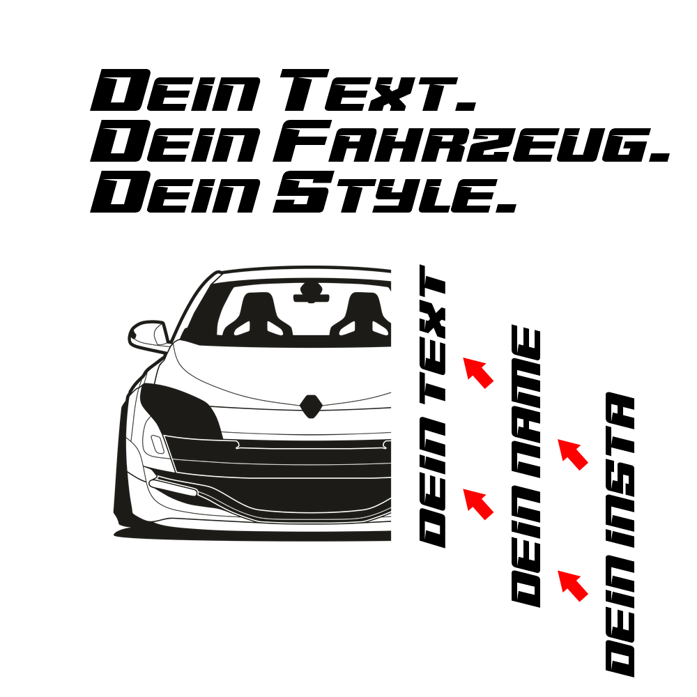 Renault Megane III RS Pre-facelift MY 2008 – customizable Shirts & Hoodies