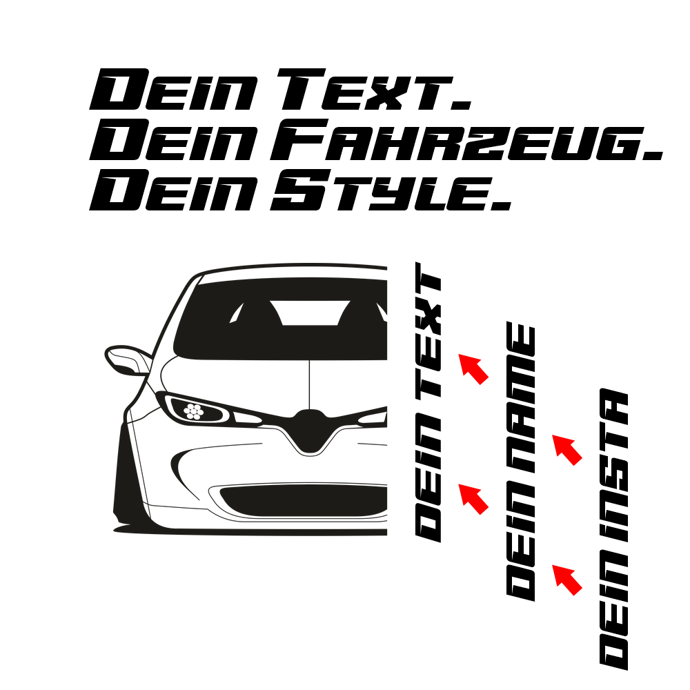Renault Zoe BJ 2018 – personalisierbares Shirt & Hoodie