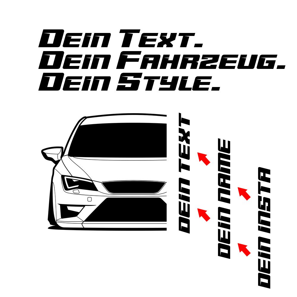 Seat Leon FR 5F VFL BJ 2012 – personalisierbares Shirt & Hoodie