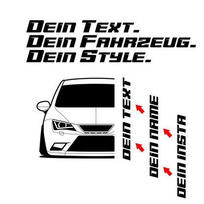 Seat Ibiza Cupra IV 6J Facelift BJ 2012 – personalisierbares Shirt & Hoodie