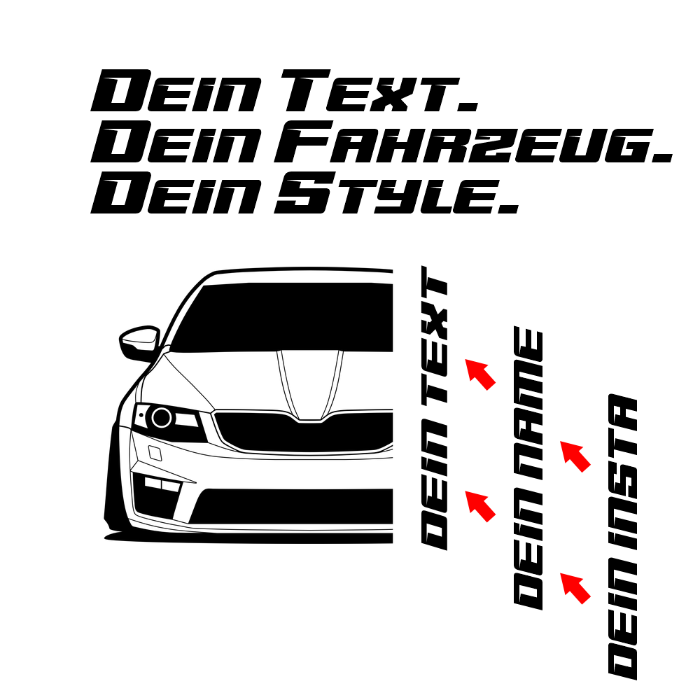Skoda Octavia RS III BJ 2012 – personalisierbares Shirt & Hoodie