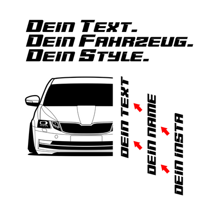 Skoda Octavia E5 Facelift BJ 2016 – personalisierbares Shirt & Hoodie