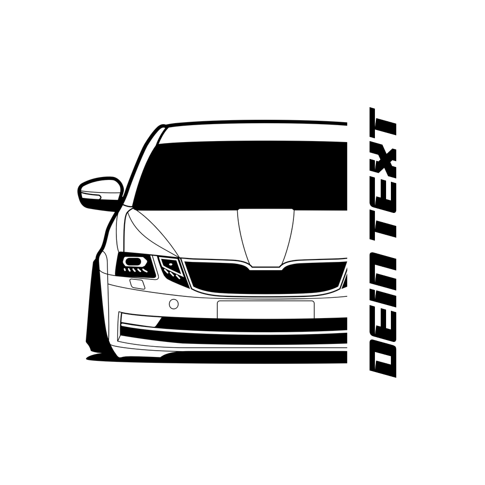 Skoda Octavia E5 Facelift BJ 2016 – personalisierbares Shirt & Hoodie