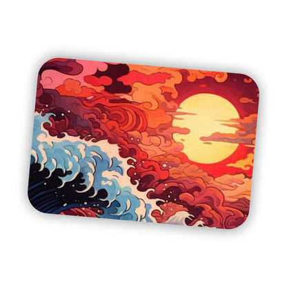 Waves Sun Japan Tankdeckel Aufkleber
