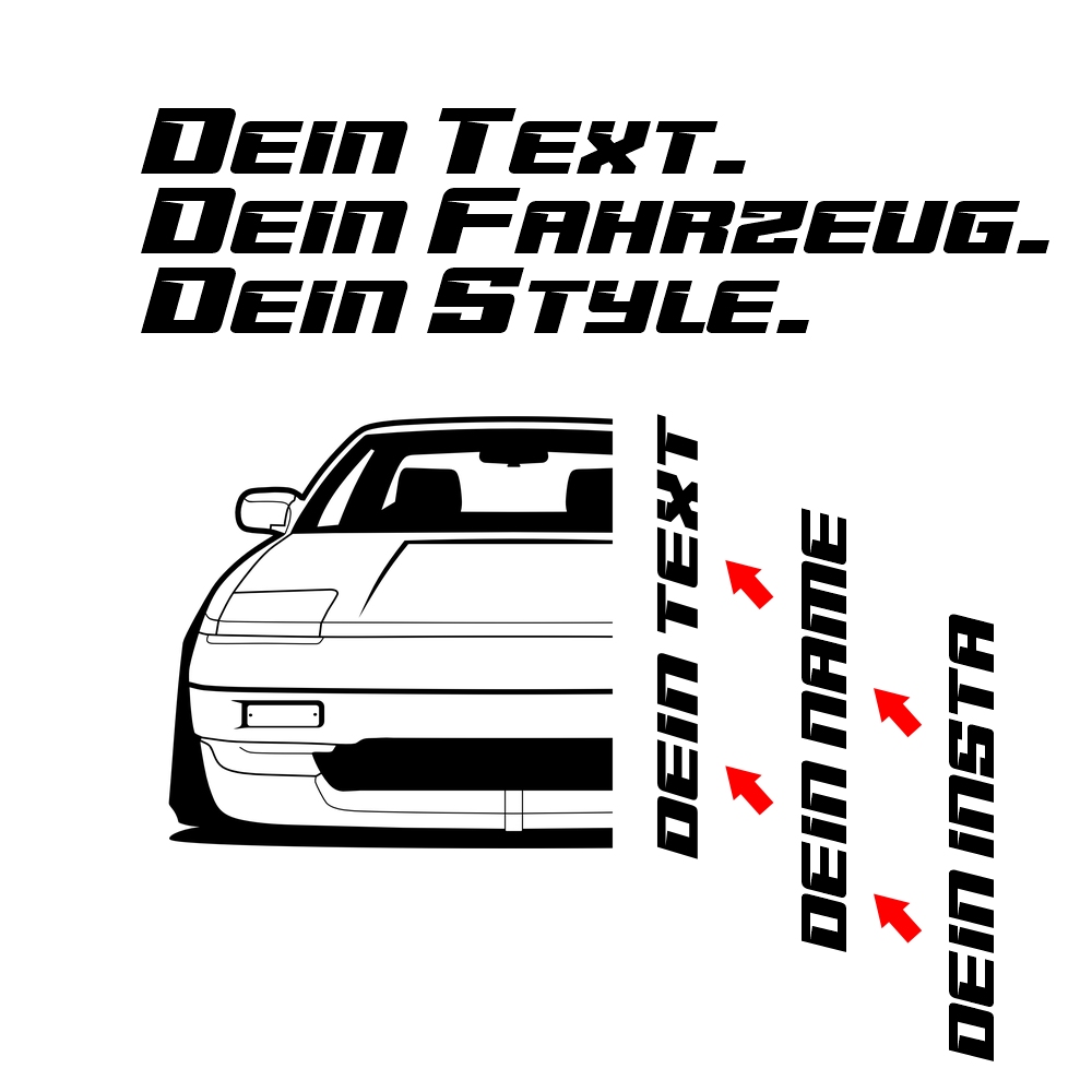 Toyota MR2 MK1 BJ 1984 – personalisierbares Shirt & Hoodie