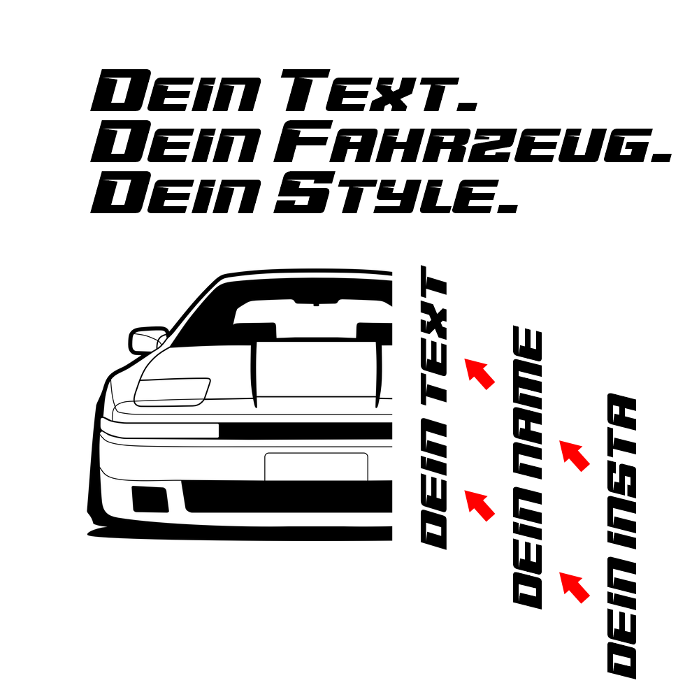 Toyota Supra MK3 BJ 1986 – personalisierbares Shirt & Hoodie
